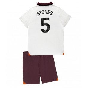 Manchester City John Stones #5 Gostujuci Dres za Dječji 2023-24 Kratak Rukavima (+ kratke hlače)